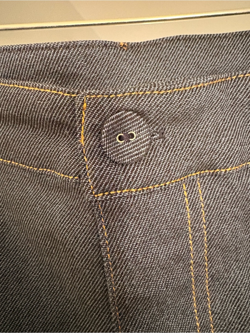 Unique Vintage Unique Vintage Denim Strawberry Embroidered Flare Pants - Picture 6 of 8